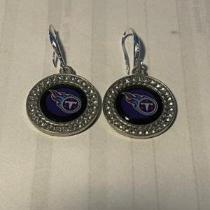 Tennessee Titans NFL Fashion Dangle Rhinestone Earrings NEW